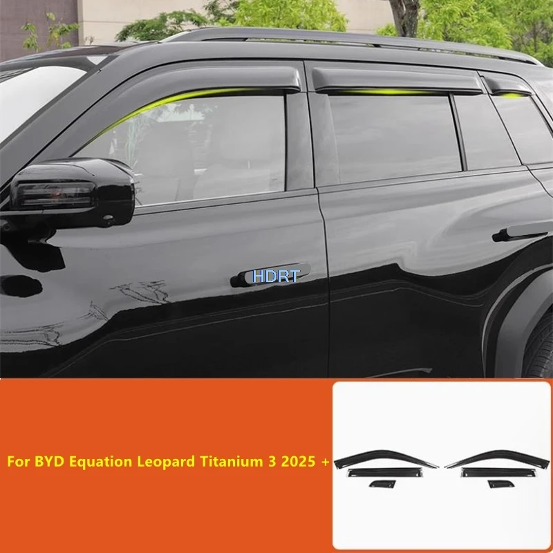 

Автомобильный Стайлинг оконный козырек для BYD Equation Leopard 3/Titanium 3/Super 3 2025 + укрытие от солнца и дождя, защитный чехол, аксессуары