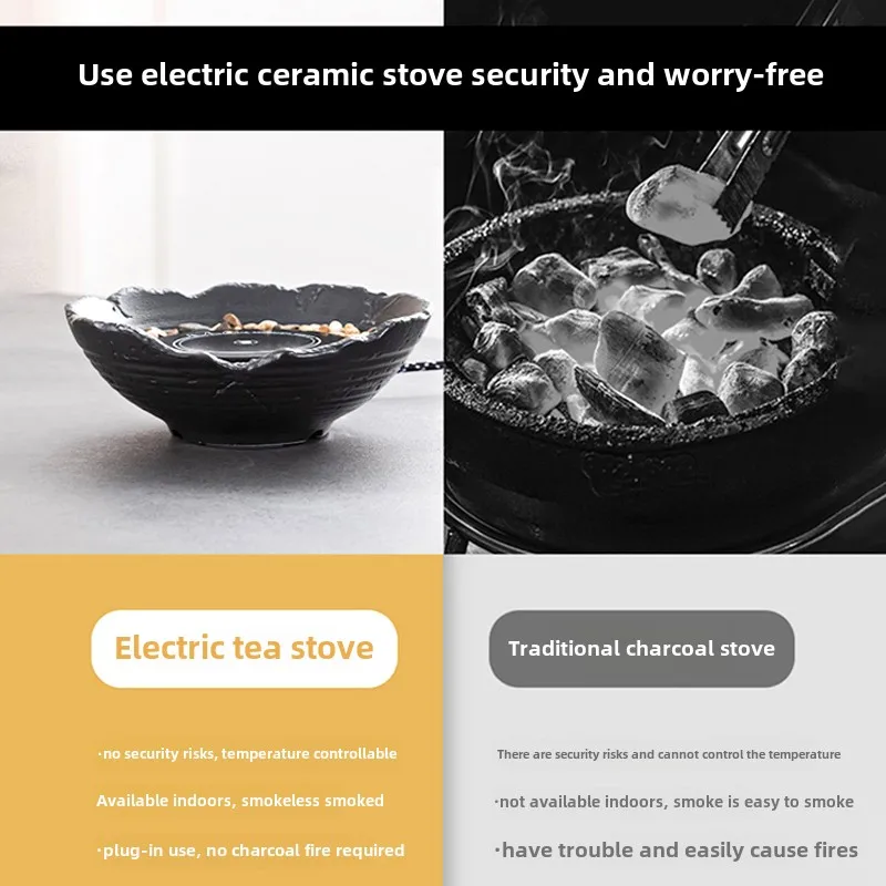 2025 New Enclosed Stove To Make Tea, Household Indoor Electric Barbecue,full Set of Smoke-free Small Family Winter Heating Stove
