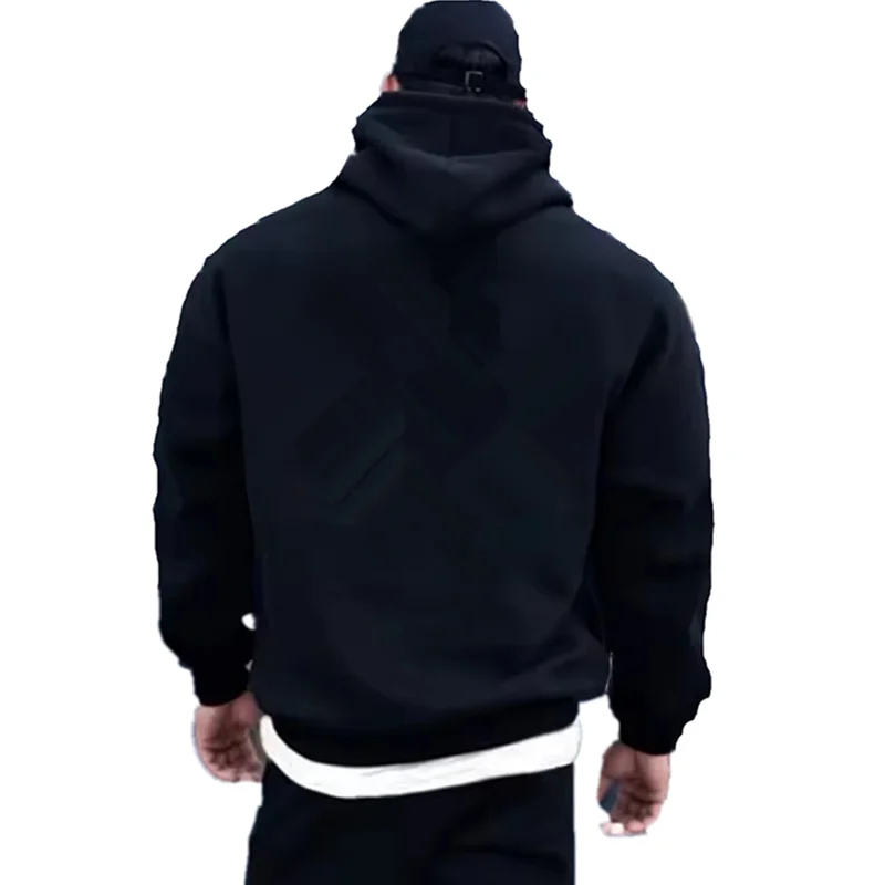 Männer Blau Weiß Mode Trends Hoodie Drucken Casual Streetwear Sport Jogging Sweatshirt Pullover Frühling Herbst Täglich Unisex Tuch – Detail 2