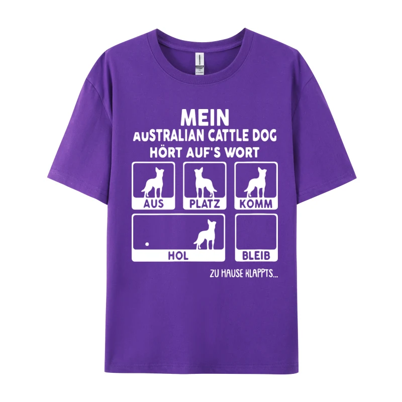 My Australian Cattle Dog Listens To T-shirts Top Quality Print T Shirt For Men Big Sale Men\'s Cotton Tees Free Shippping Clothes