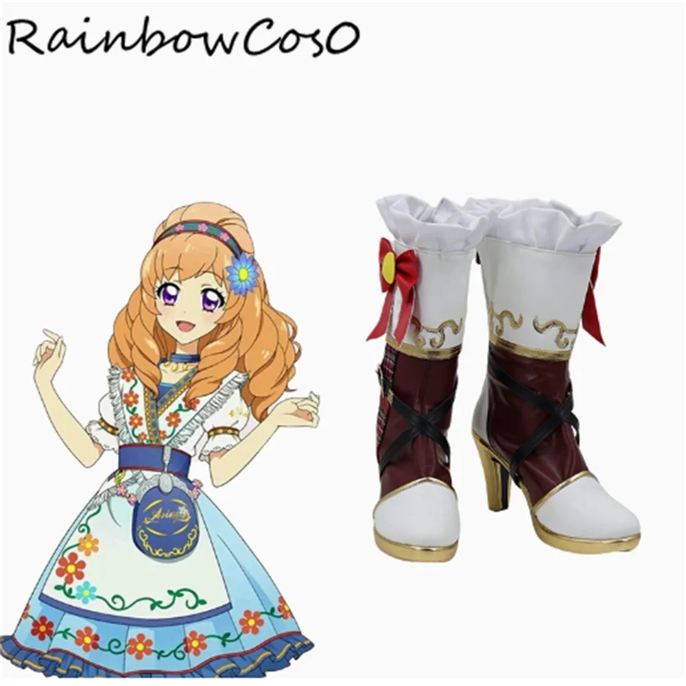 Himesato Maria Aikatsu Cosplay Shoes Boots Game Anime Halloween Christmas RainbowCos0W4547