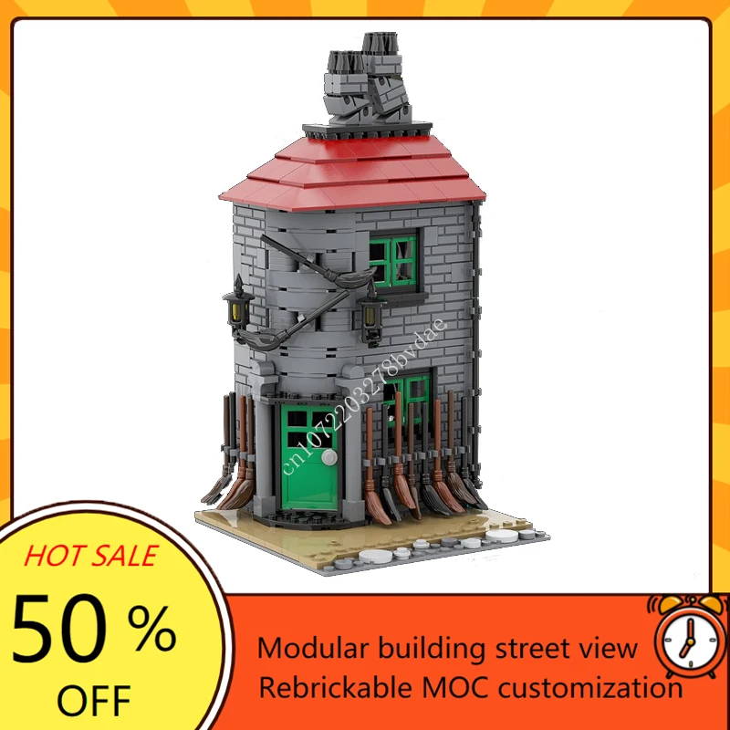 

459PCS Broomstix Broom Shop Modular MOC Creative street view Custom Puzzles DIY Education Architecture Assembly Model Toys Gifts