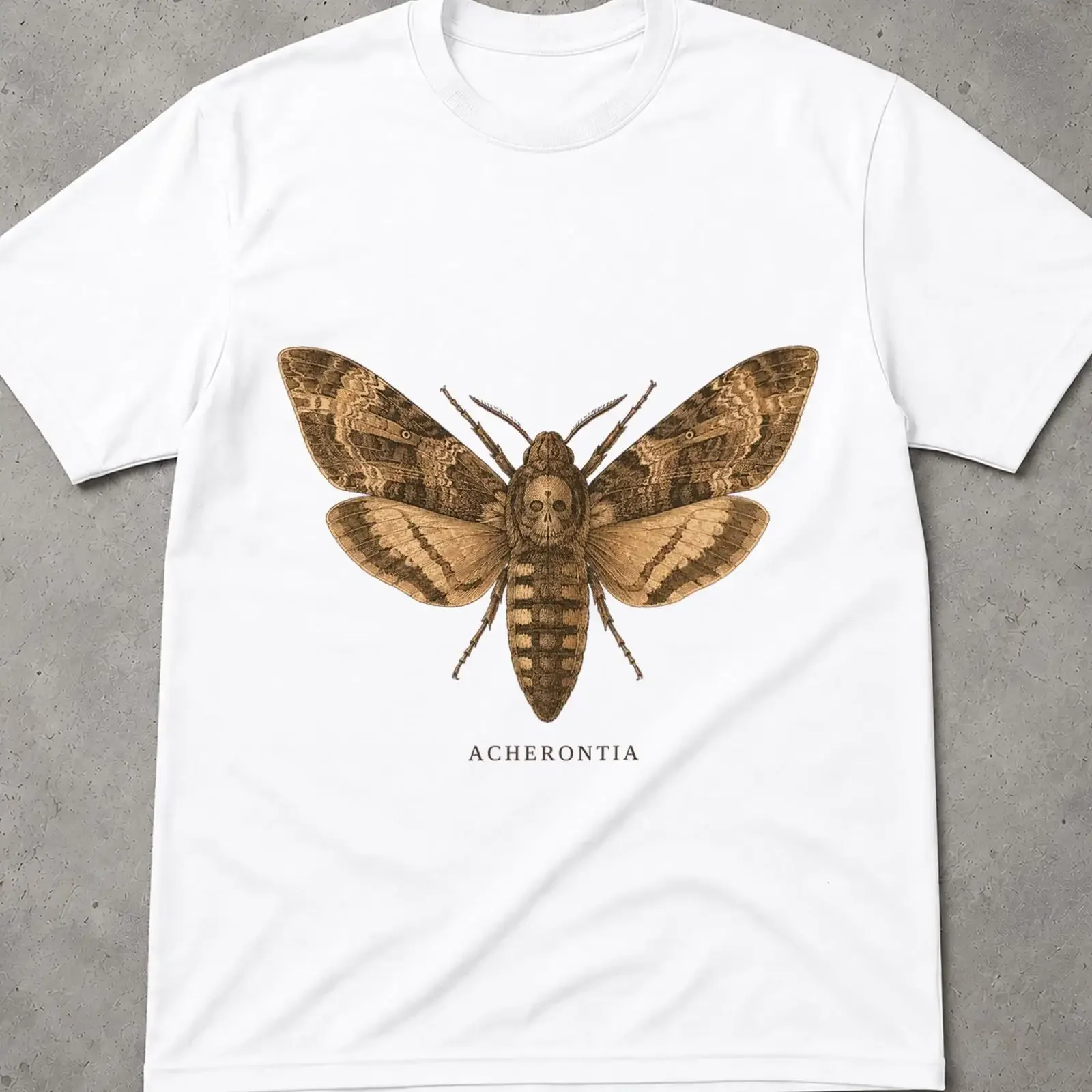 Vintage Deaths Head Moth T Shirt Acherontia Hawk Specimen Gothic Cottagecore Entomology for Bug Lover vintage Washed Stylish