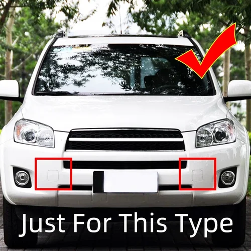 Imagen 2 del producto Gancho de remolque para parachoques delantero de coche, tapa de cubierta de ojo para Toyota Rav4 RAV4 2009 2010 2011, gancho de remolque, tapa de remolque, guarnición izquierda derecha