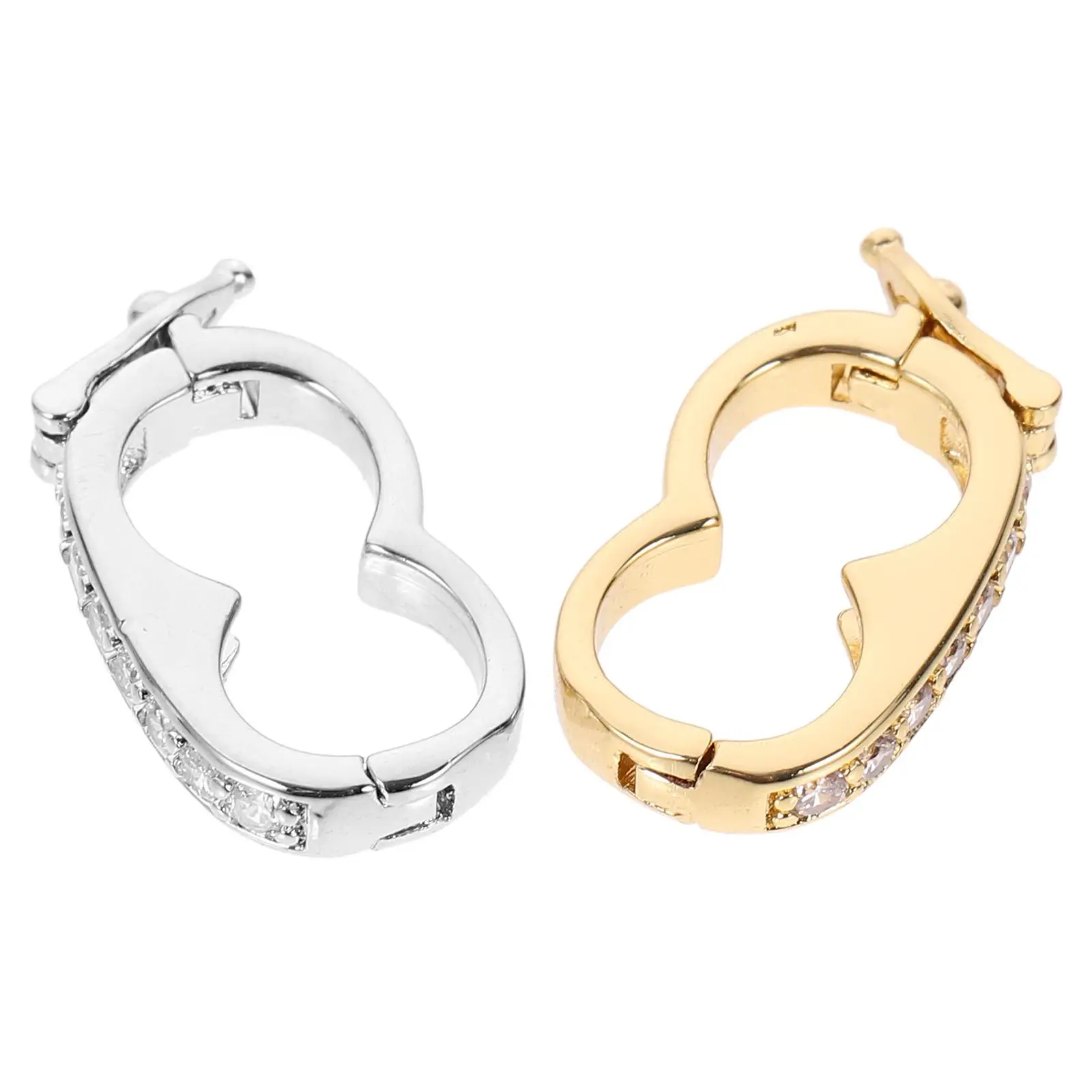 

2Pcs Clasps Necklace Pearl Shortener Copper Echancer Chain Extenders Bracelet Connectors DIY Parts Jewelry Accessories