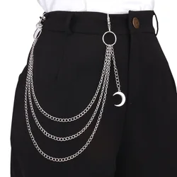 Moon Pendant Chain On The Jeans Pants Women Punk Keychains for Men woman Harajuku Rock and roll Accessories