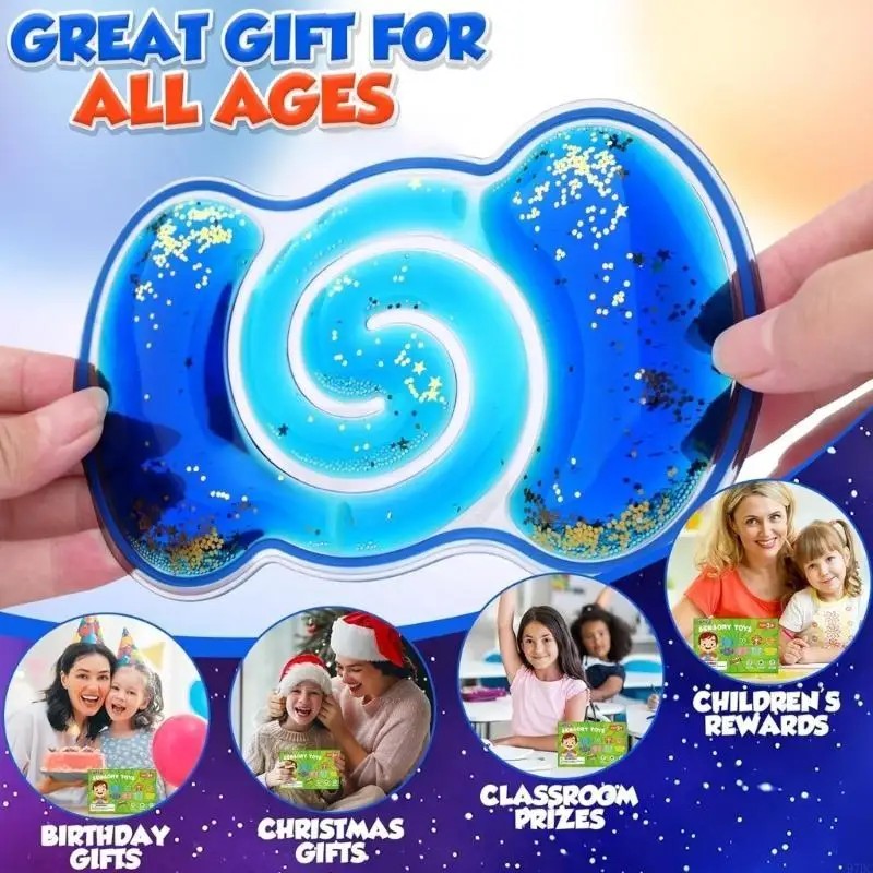 

97BC Liquid Sensory Squeeze Toy For Toddler Concentration and Adult Stress Relief Fine Motor Skill Practice Activity Toy