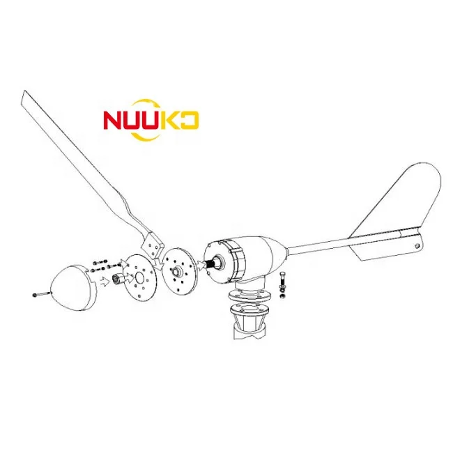 Wholesale Nuuko 555W Horizontal Wind Turbine 100kw-1000kw Power Range for Home Use with Lead-Acid Battery