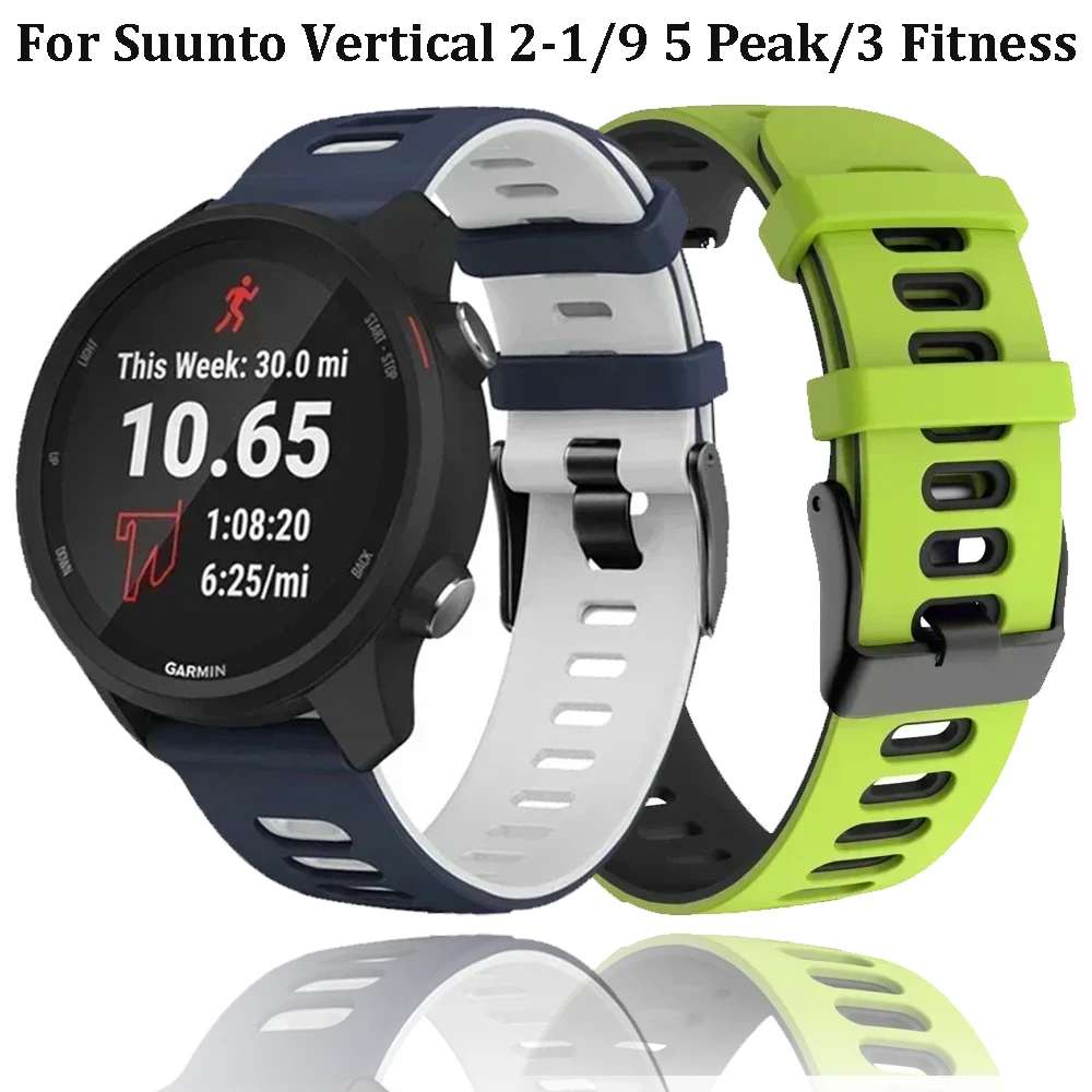 20/22 mm Silikonarmband für Suunto Vertical 2-1/9 5 Peak/3 Fitness-Armband für Suunto Race 2-1-S/Run/Ocean Atmungsaktives Armband