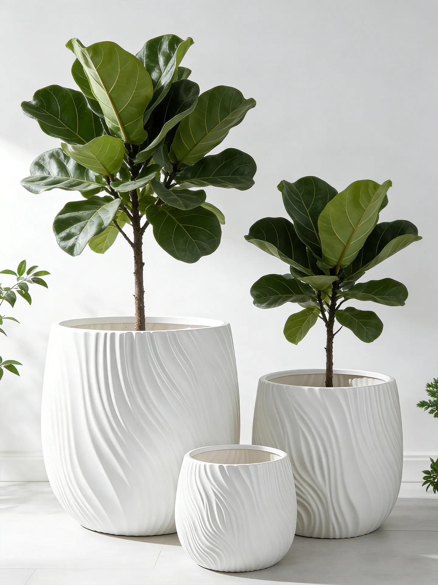 Oversize Resin Large Caliber Planter Plastic Pot For Monstera Money Tree Pothos Indoor Home Balcony Green Plant Decoration