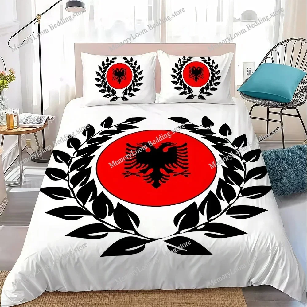 

Albania Country Flag Duvet Cover Set Home Style Bedding Soft Laundry Cotton Bed Four Seasons Student Dormitory Home Textile96396
