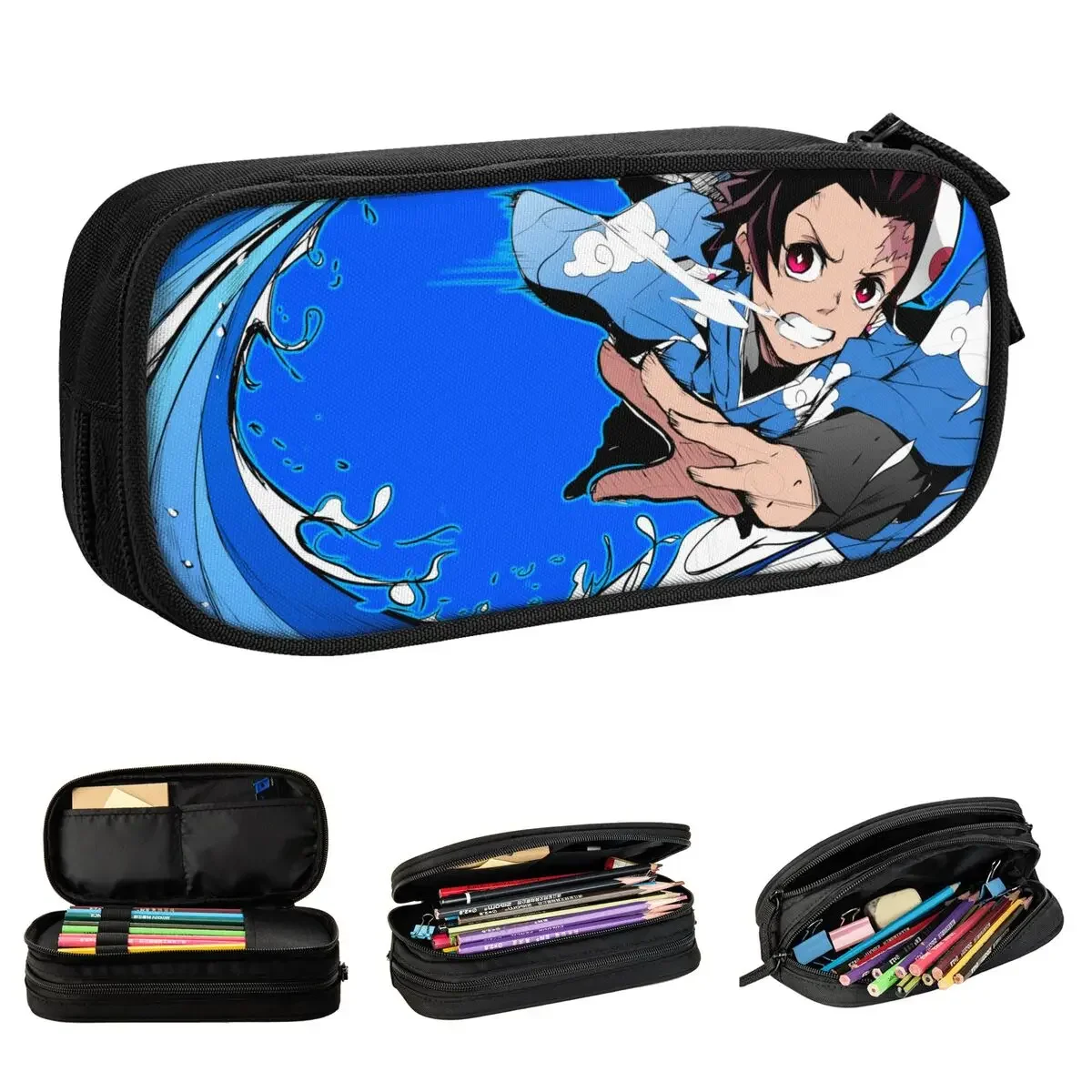 

Tanjiro Demon Slayer Kimetsu No Yaiba пенал пенал коробка для ручек для студентов большая сумка для хранения школьных канцелярских принадлежностей