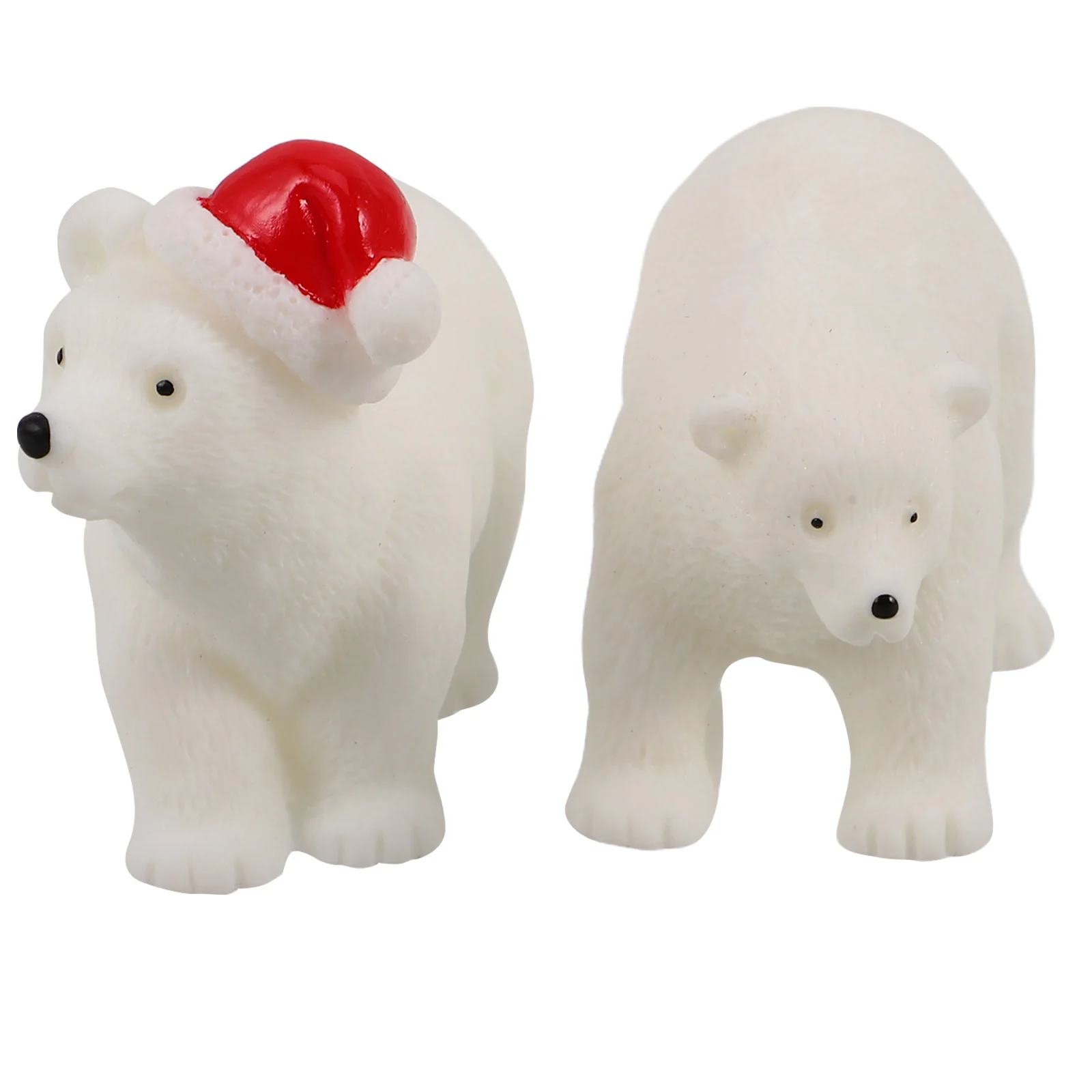 

2pcs Mini Resin Ornaments Desktop Decor Christmas Family Figure Holiday Bedroom Study Office Charm