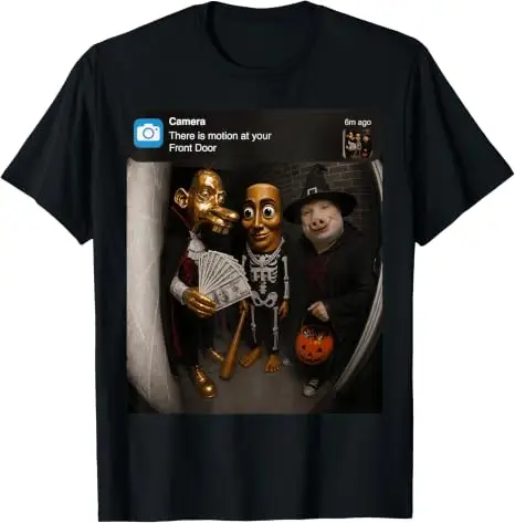 Tung Sahur Neegy Meme Doorbell John Pork Halloween-Kostüm Premium Weiches Baumwoll-T-Shirt Y2k Joke Brainrot Crew Persönlichkeitskleidung – Detail 12