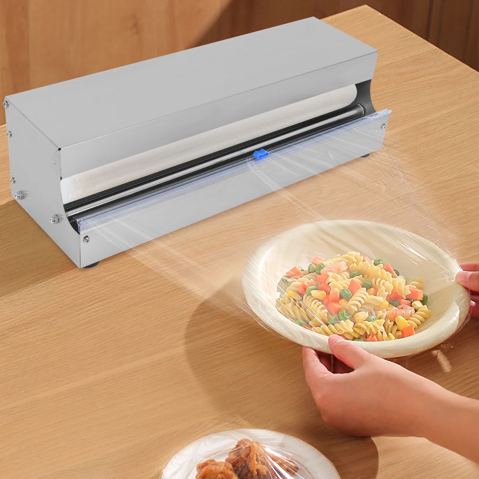 

Упаковочная машина для обертывания пленкой, машина для упаковки в пищевую пленку с двумя выдвижными лезвиями для сохранения свежести продуктов, хранения продуктов