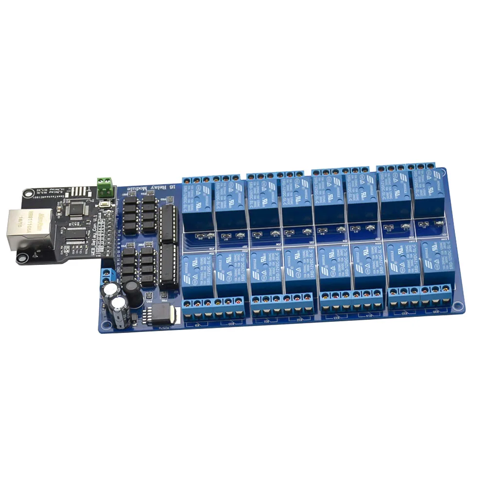 Ethernet Control Module Lan Wan Network Web Server RJ45 Port 16 Channel Relay Is Ethernet Controller Board RJ45 Interface