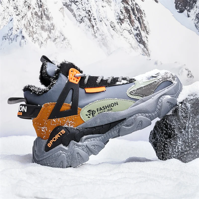 

Men's Road Running Shoes, Casual and Training Use—High-Top Lace-Up Sneakers, Cushioned Soles, Everyday Wear