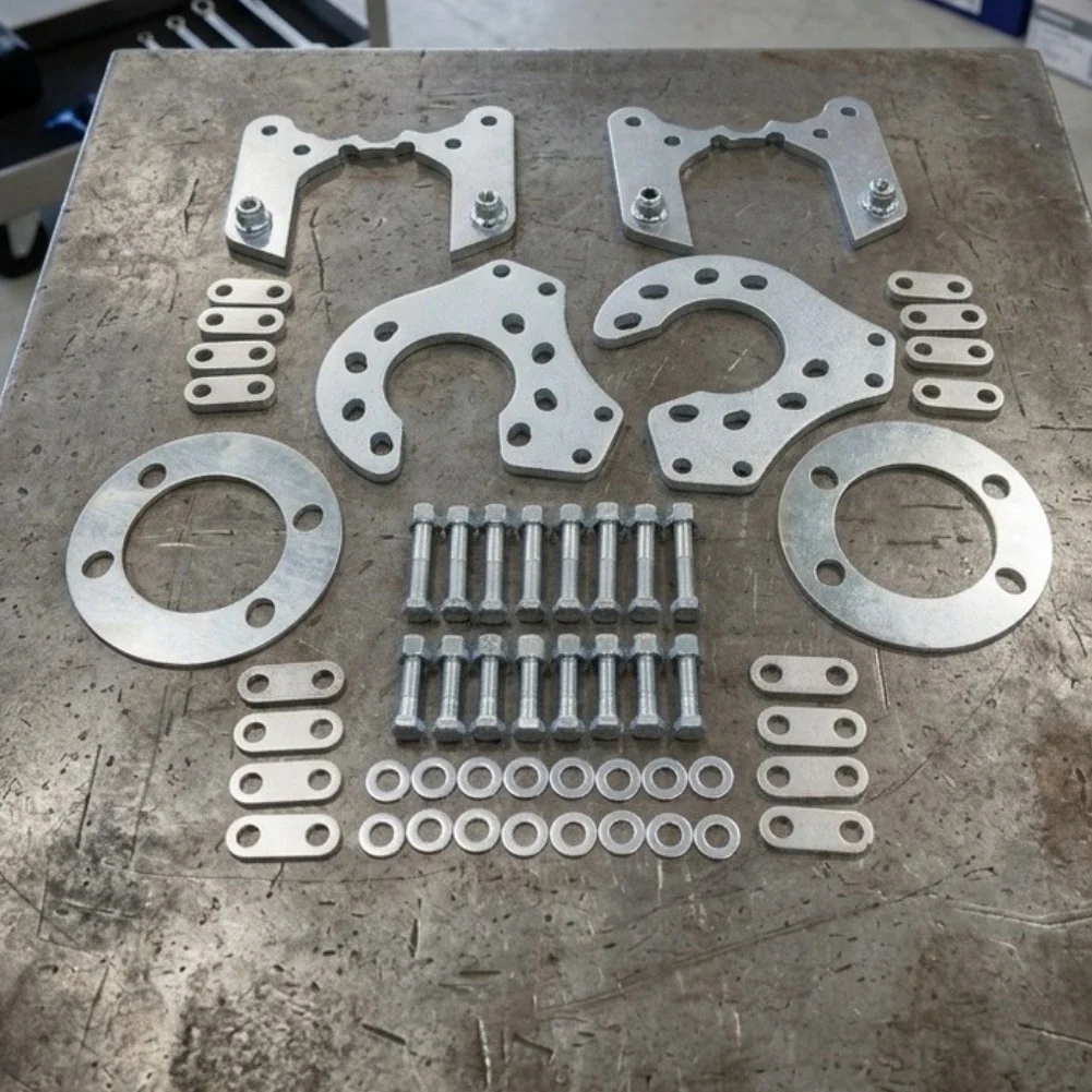 Silver Disc Brake Caliper Bracket Caliper Support Bracket Heat Resistant Metal Construction Silver Finish Coating