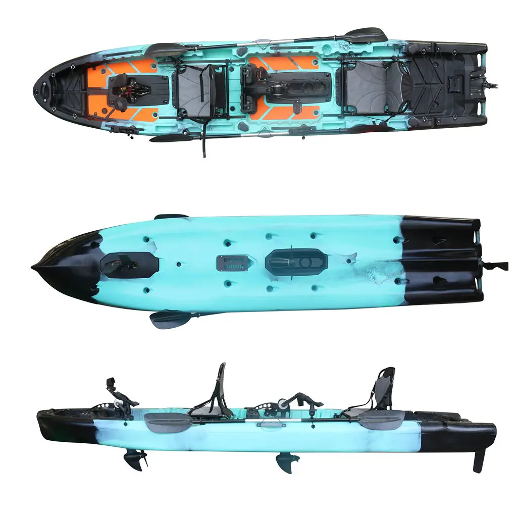 Vicking Arrival 14FT 2-person Sea Kayak with 4.2m Length Pedal Kayak Electric Motor LLDPE Material Kayak New for Water Sports