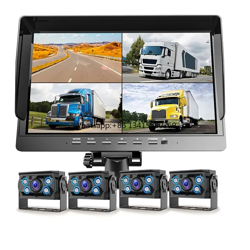 

1080P PZ Waterproof Backup Reverse Camera 10 Inch BSD Alarm Parking Assistance Monitor Truck Van Car Blind Spot Monitoring