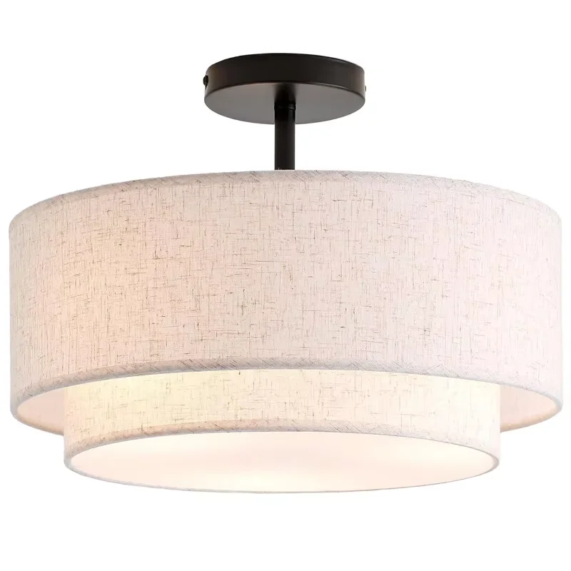 New Fabric Pendant Ceiling Light, Dining Room Chandelier Suitable For Hallway, Living Room, And Dining Room Hanging Light