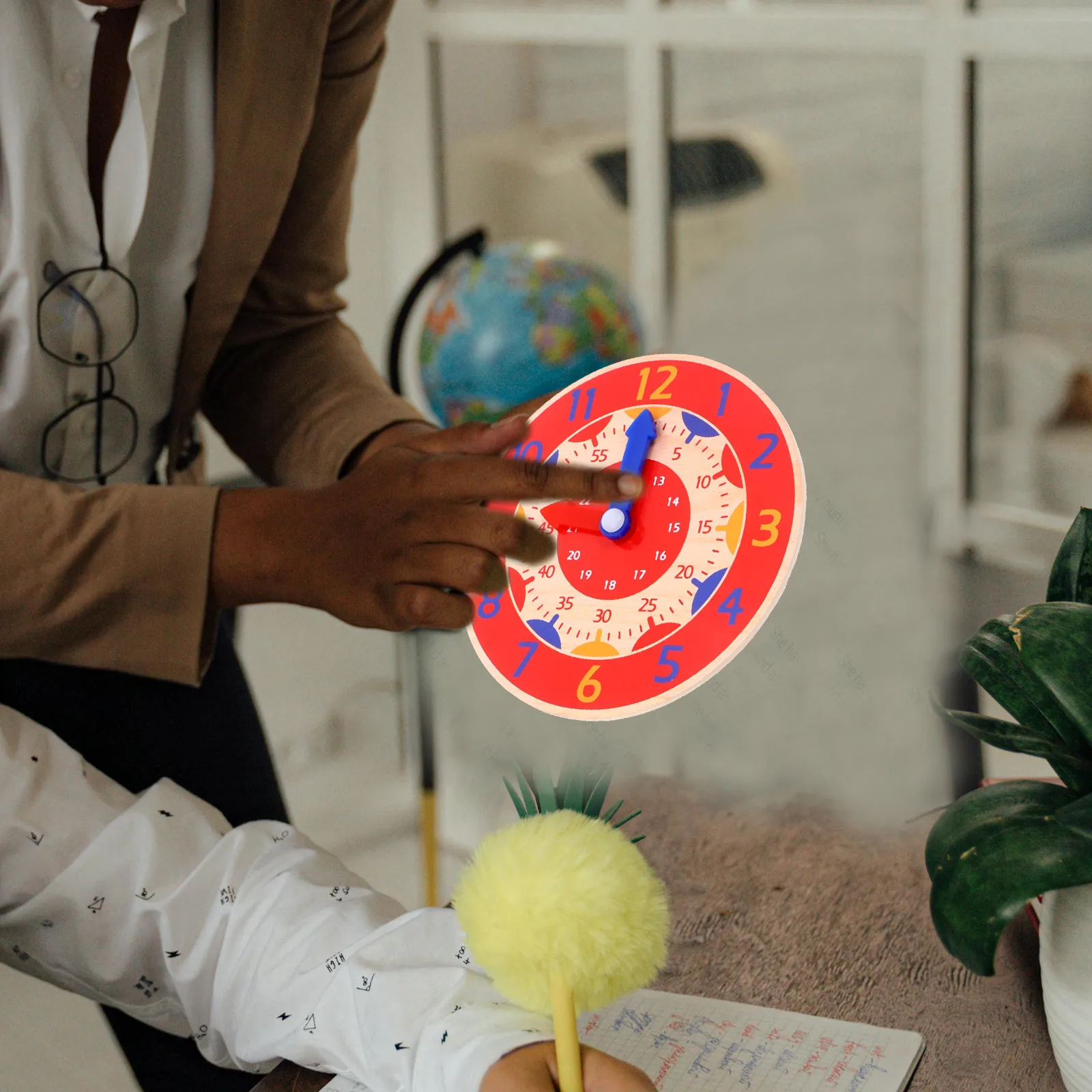 

3Pcs Wooden Teaching Clock Toddlers Time Learning Tool Educational Math Plaything Kids Clock Learning Toy Kids Educational Toy