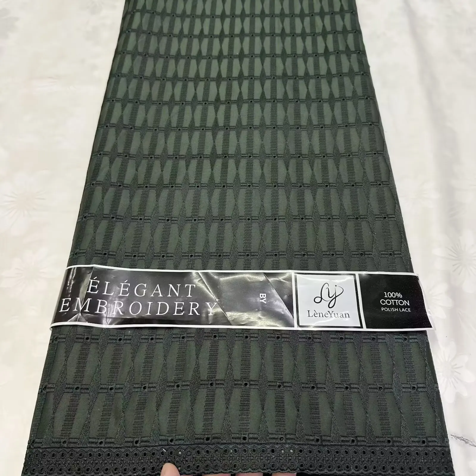 5yards DuBai African dry swiss Lace African Atiku Fabric High Quality Swiss Voile Polish Lace embroidey Fabric for Men and Women