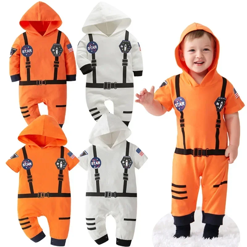 Baby Space Astronaut Costume Spring Fall Clothes for Toddler Boy Girl Romper Halloween Anime Cosplay Outfit 9 12 18 24 36 Months