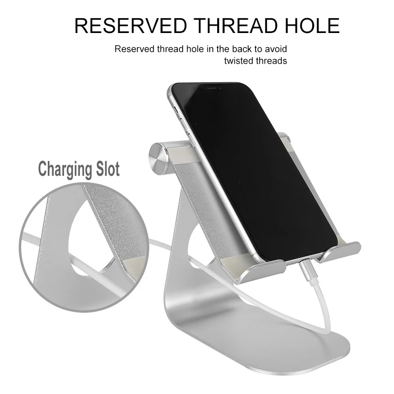 Aluminum alloy Phone and Tablet Holder, 6-13 inch Tablet Stable Flexible Adjustable Stand For Apple ipad Samsung Tab