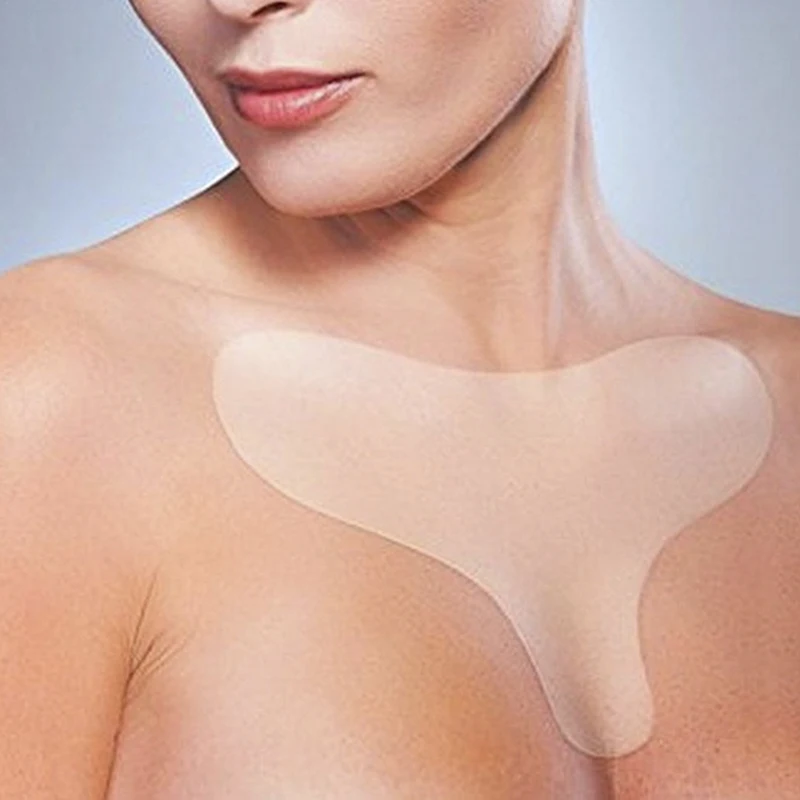 

Reusable Brighten Chest Pad Silicone Transparent Removal Patch Face Skin Care Nourish Breast Lifting Chest Patch Flesh