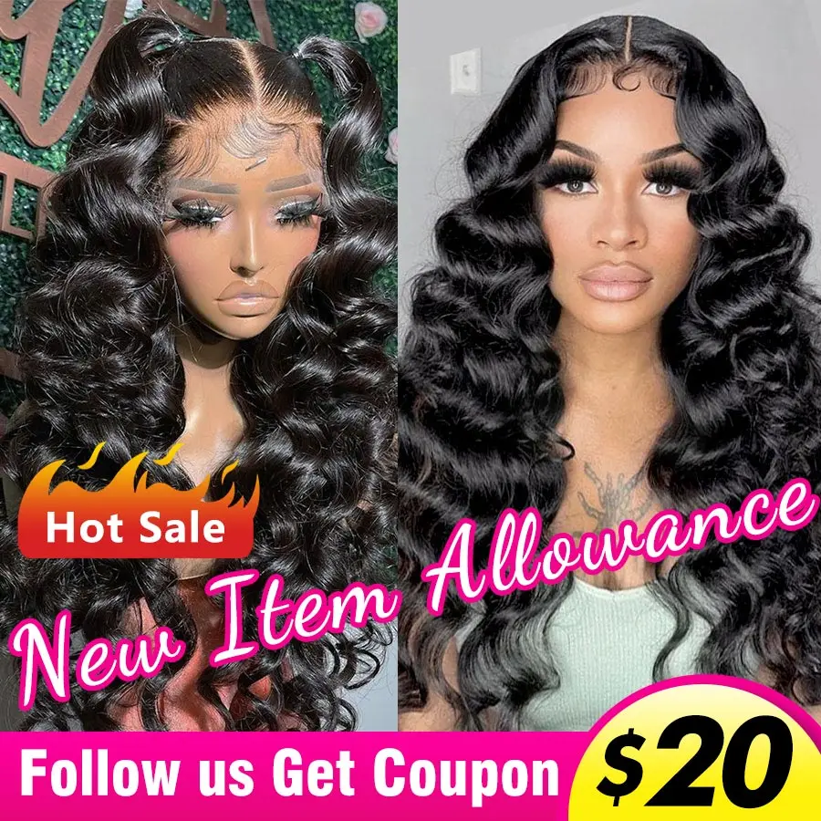 

Loose Deep Wave Lace Front Human Hair Wigs For Women Brazilian Glueless 13x4 Human Hair Lace Frontal Wig PrePlucked 13x4 HD Wigs