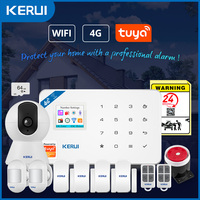 KERUI 4G tuya APP Remote Control Home Alarm Security System WiFi Wireless Burglar Alarm Set with Motion Sensor Door Sensor W184
