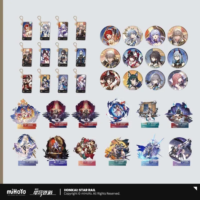 Sunsyea Honkai Star Rail Official Merch miHoYo Original Authentic The Harmony Path Acrylic Stand Badge Keychain Robin Sunday