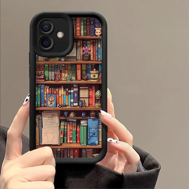 책 선반 크리 에이 티브 패턴 전화 케이스 Google Pixel 9 8 7 8A 7A Pro XL 5G 케이스 Google 7 PRO 충격 방지 캔디 소프트 커버