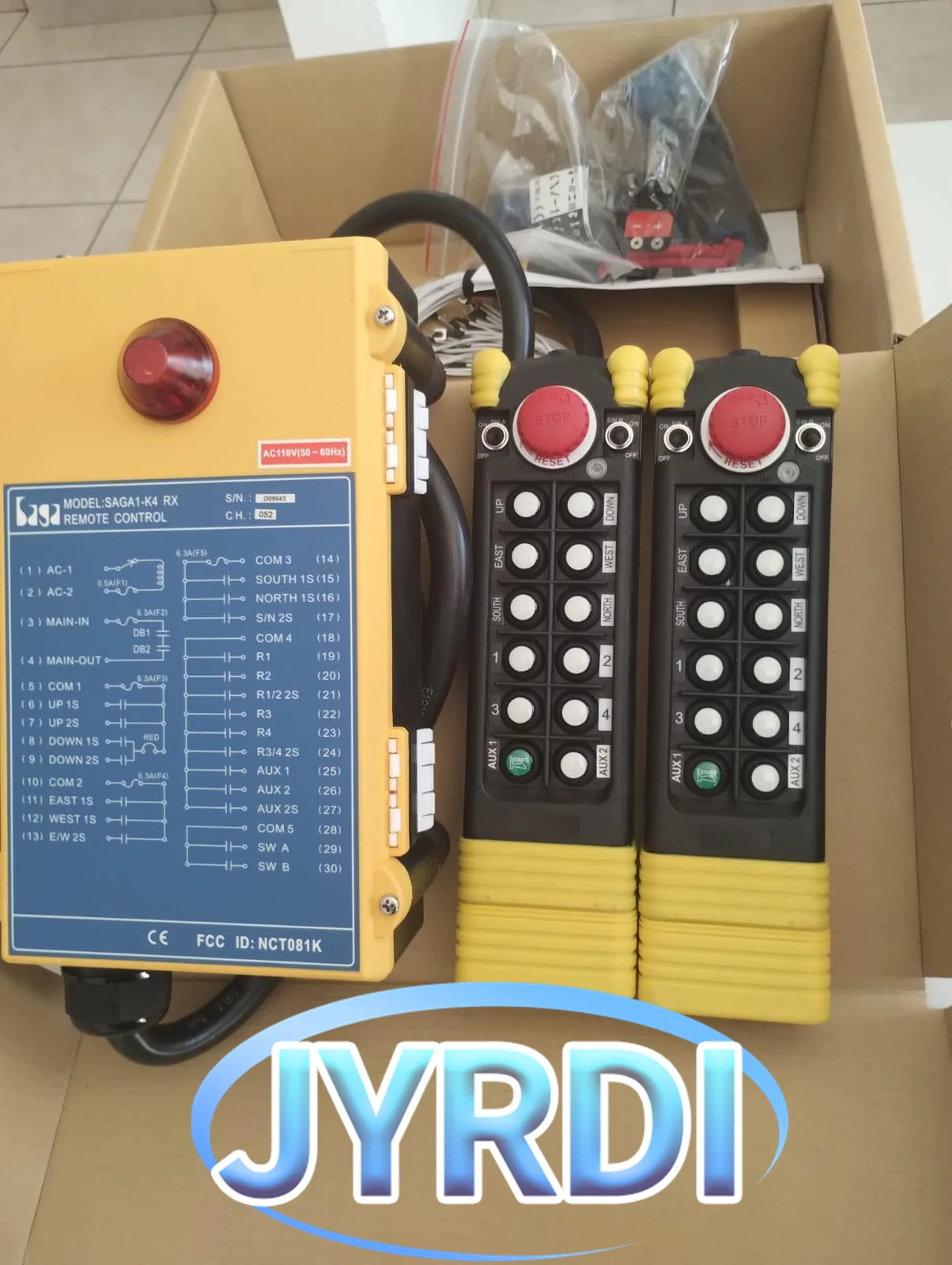 Saga-K4 8-Tasten-Funkfernbedienung mit doppelter Geschwindigkeit für industrielle Anwendungen, Kranfernbedienung, Hebezeug- und Brückenkran-Steuerung – Detail 4
