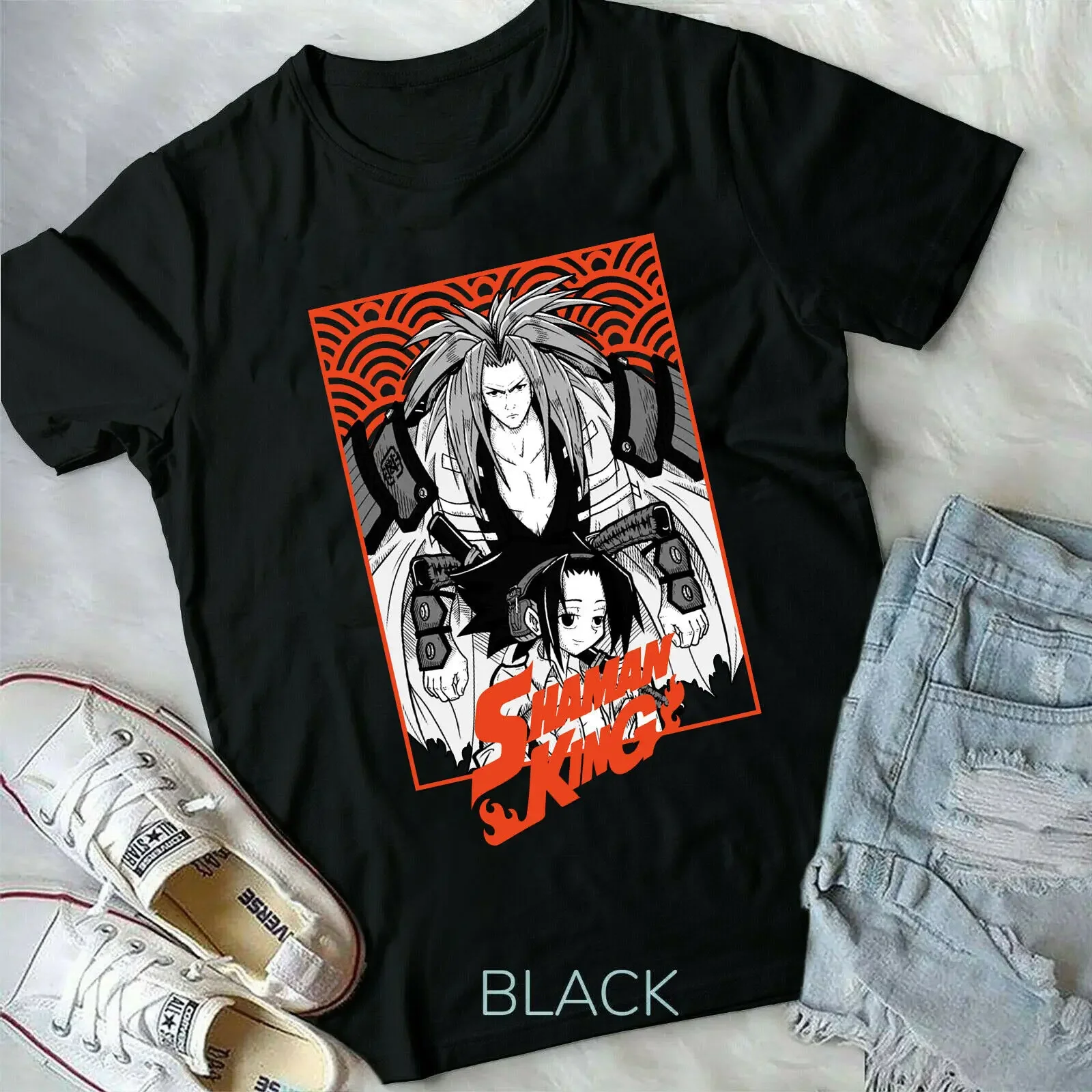 

Shaman King Yoh Asakura and Amidamaru Anime Manga new top Unisex Tshirt