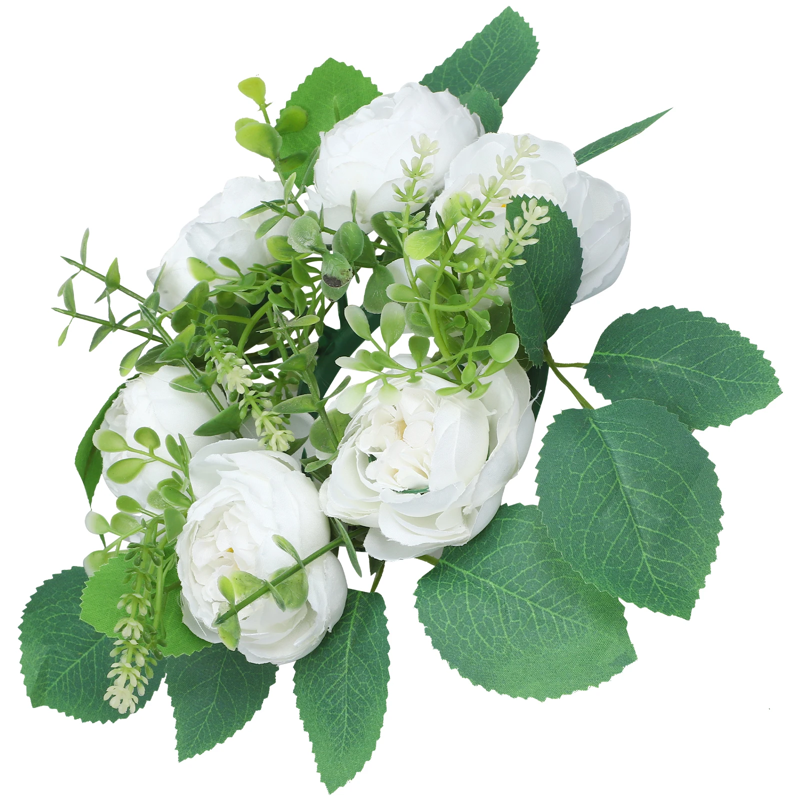 

2Pcs Artificial Leaf Flower Rings Peony Design Wedding Table Centerpiece Rustic Pillar Wreaths for Party Decor