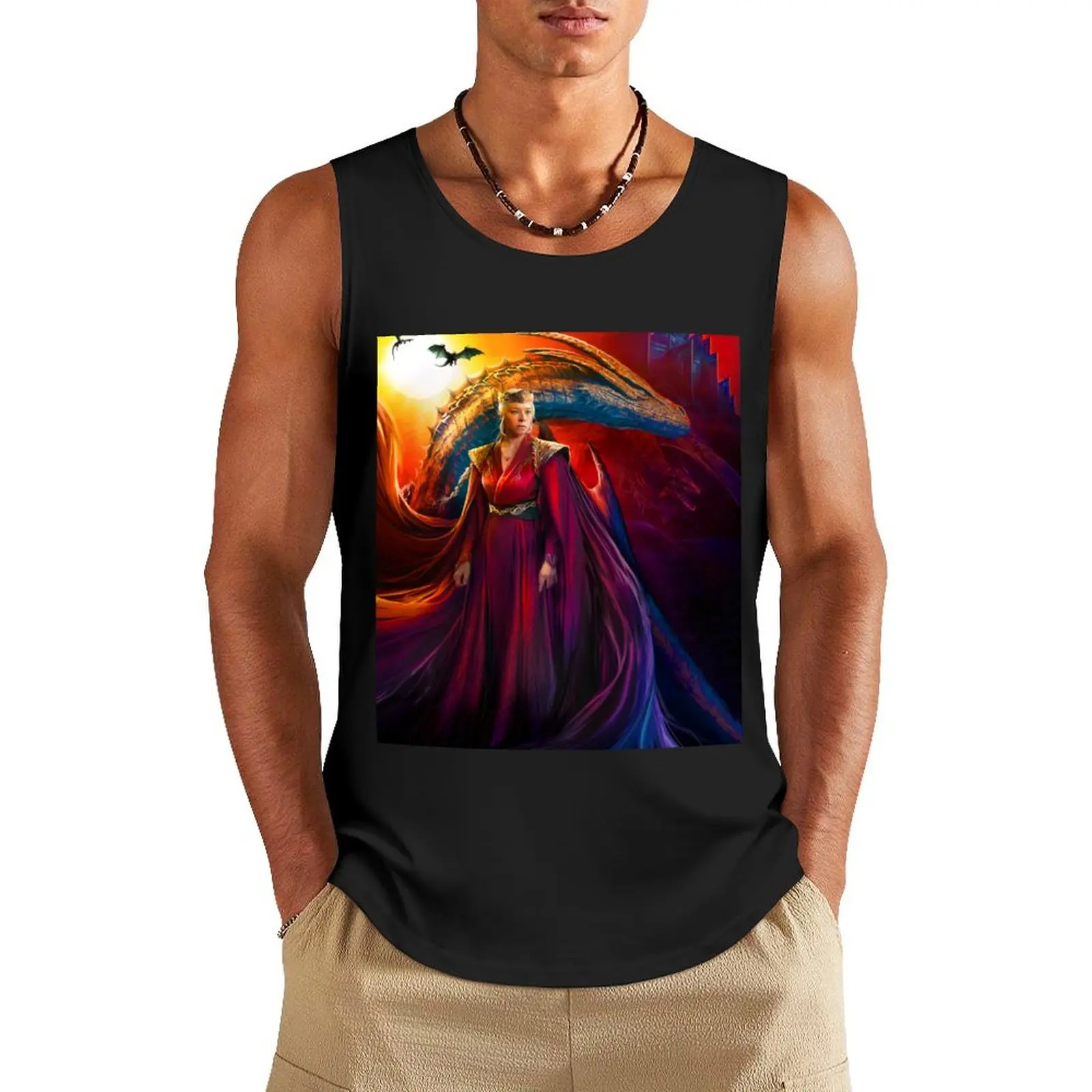 

Fire & Blood Tank Top T-shirt sports T-shirt man gym clothes men