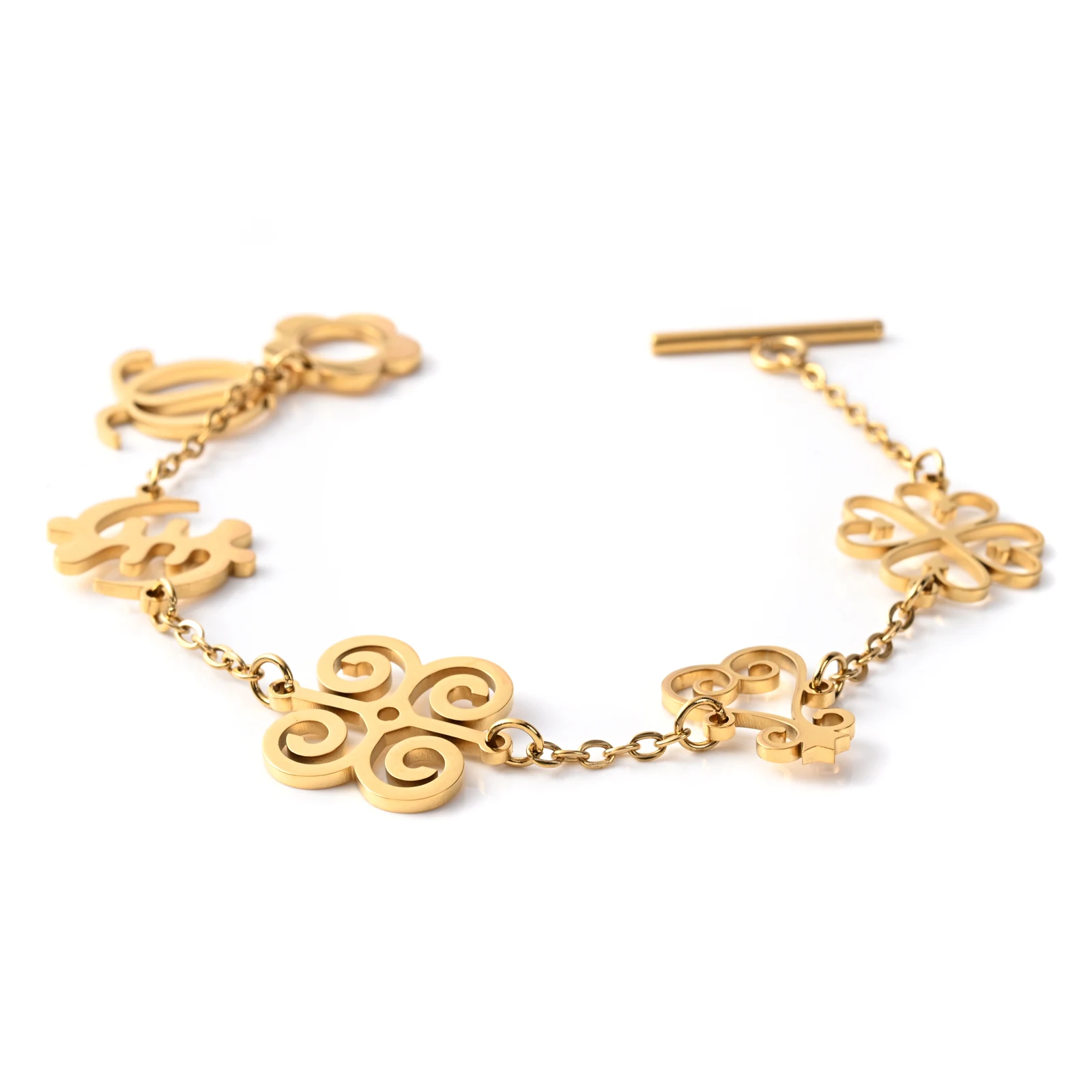 Personalized bracelet with Adinkra charms, joyería étnica,Bracelet for Lover Fashion Bracelets Jewelry Accessories Gift