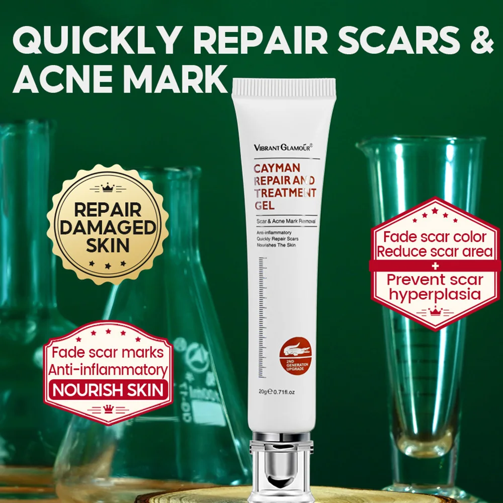 VIBRANT GLAMOUR Crocodile Gel Repair Scars Acne Marks – Fade Scar Tissue Diminish Pitted Marks Face Body Use Cross Border