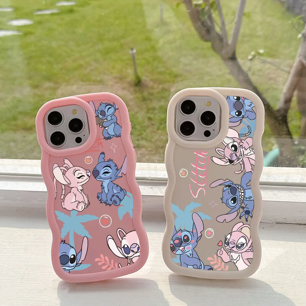 Casing ponsel kartun Disney Stitch, penutup belakang TPU lembut warna permen untuk OPPO Reno 2 4 5 6 6Z 7 7Z 8 8T 10 11 11F 12 Pro 4G 5G