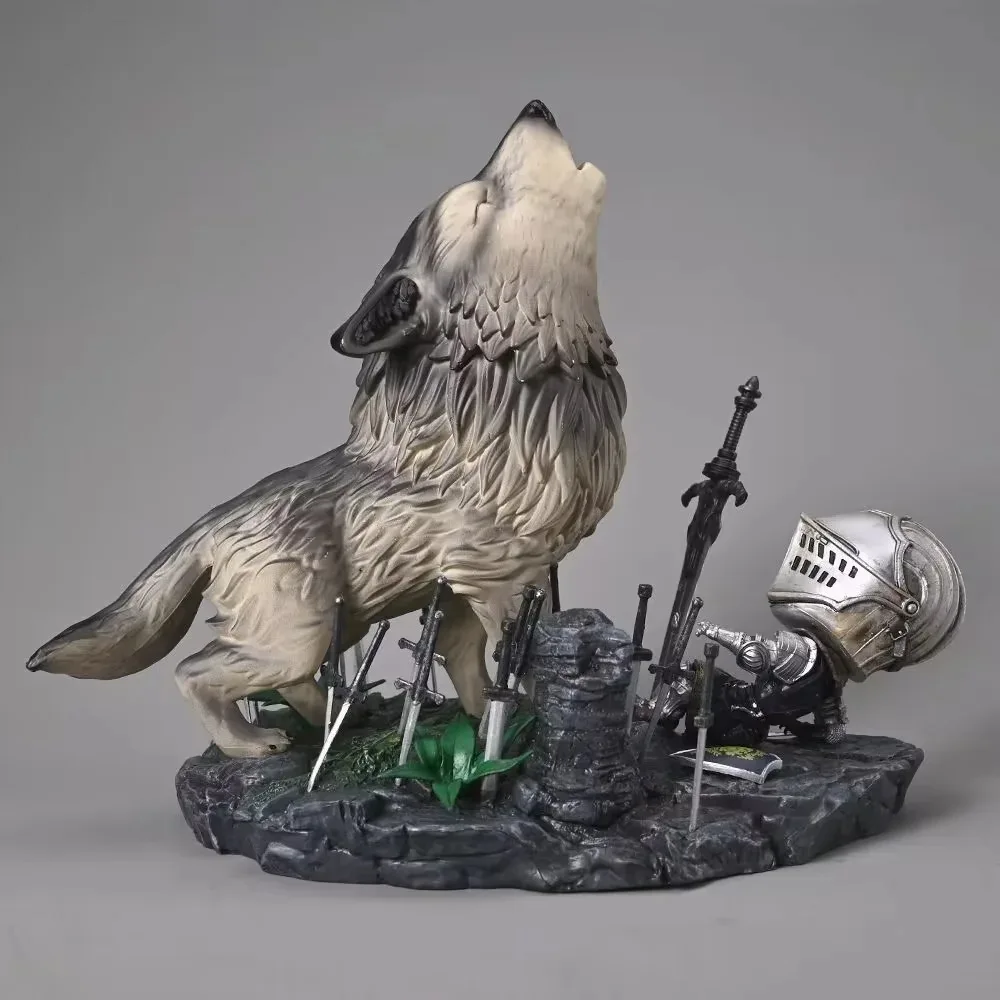 تمثال Dark Souls The Great Gray Wolf Sif لعبة مجسمة قابلة للجمع لهدية عيد الميلاد