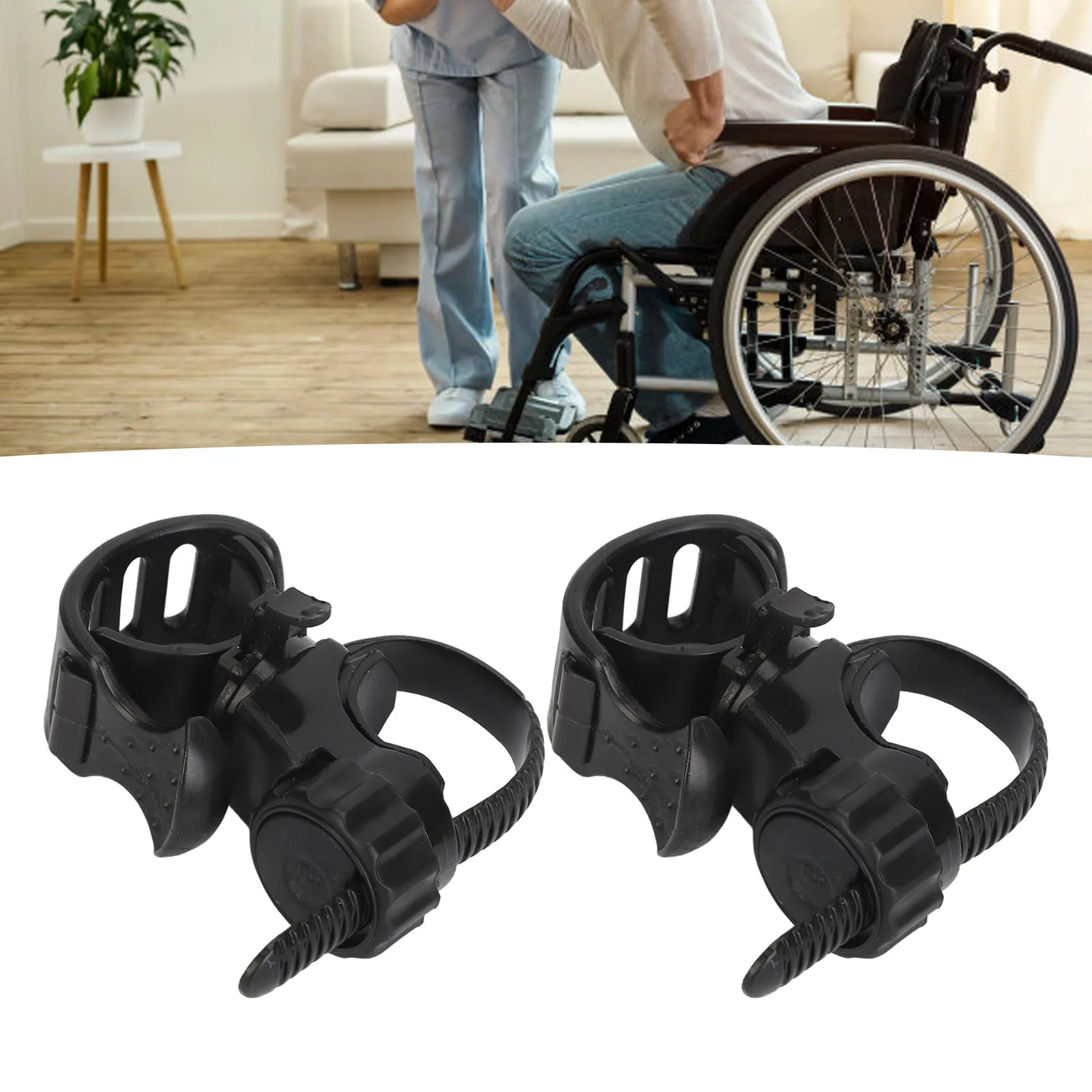 

Elderly Walking Cane Holder Adjust Size Universal Walking Stick Stand Accessory for Wheelchairs Cane Holder for Walker