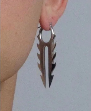 New Niche Design Hollow Thorny Earrings With Thorns, Heart-shaped Earrings With Exaggerated Male And Female Ear Buckles