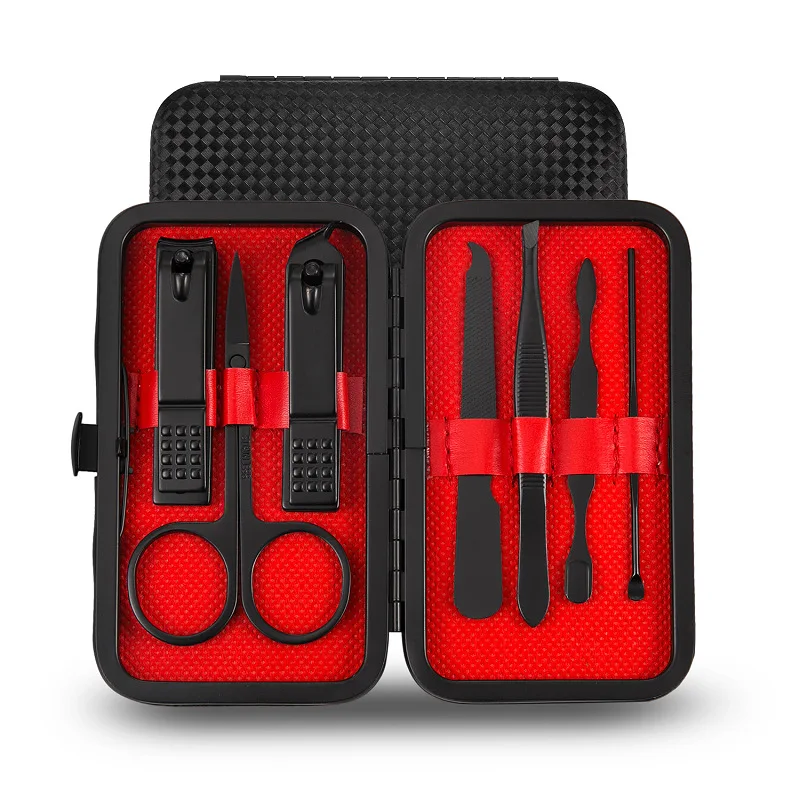 7 Stks/set Nieuwe Manicure Nagelknipper Pedicure Set Draagbare Reishygiëne Kit Roestvrijstalen Nagelsnijder Gereedschapset