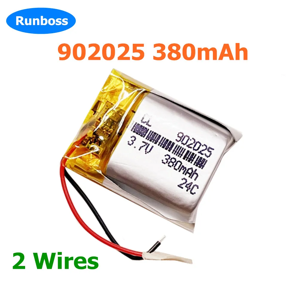 902025 3.7V 400mAh Polymer Lithium Rechargeable Battery For MP3 GPS Bluetooth Headset Smart Watch Massager Headphone Recorder
