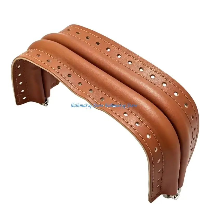 573B Sew-In PU Leather Purse Frame Clasp for DIY Bag Craft Studio Use