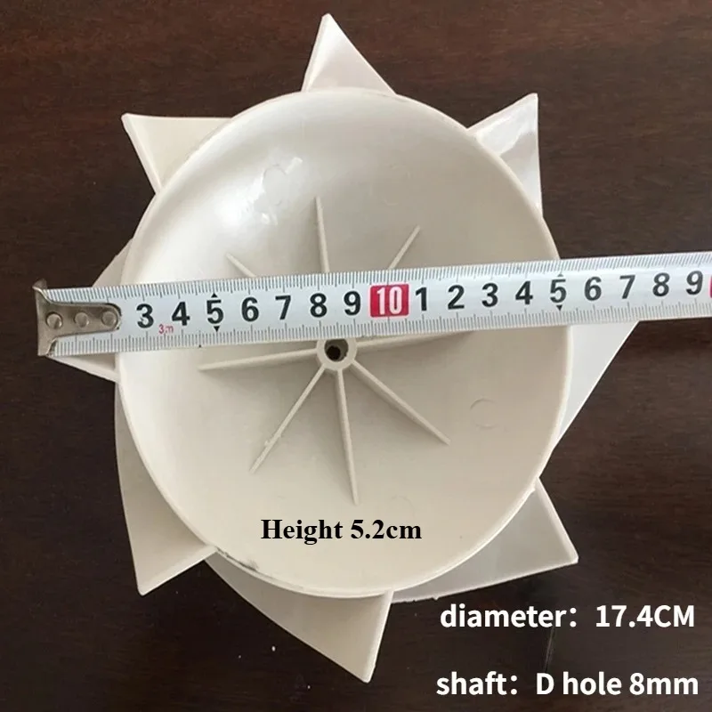 1PC Plastic Ventilation Fan Blade Exhaust Fan Impeller for Duct Fan Oblique Flow Blade Wind Wheel Ventilation Fittings