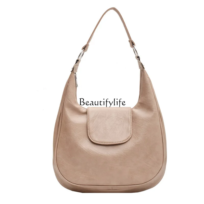 

Women's bag 2024 spring new retro shoulder large capacity casual underarm women's bag tide