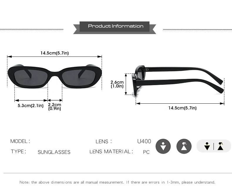 OEC CPO Ins Beliebte Fashion Square Luxus Sonnenbrille Frauen Marke Designer Rechteck Sonnenbrille Weibliche Candy Farbe Brillen – Detail 4